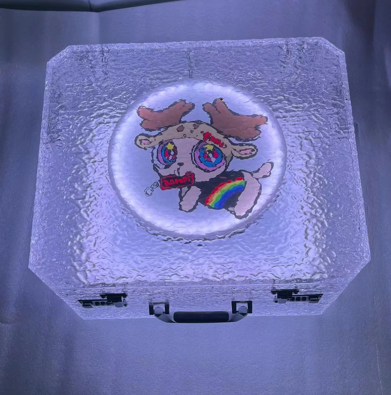 Barware LOGO Customized LED Ice rock Champagne Whisky Wine VIP bottle high-grade collection suitcase box locking Carry case