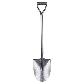 Metal shovel with handle with special steel plates for digging and scooping