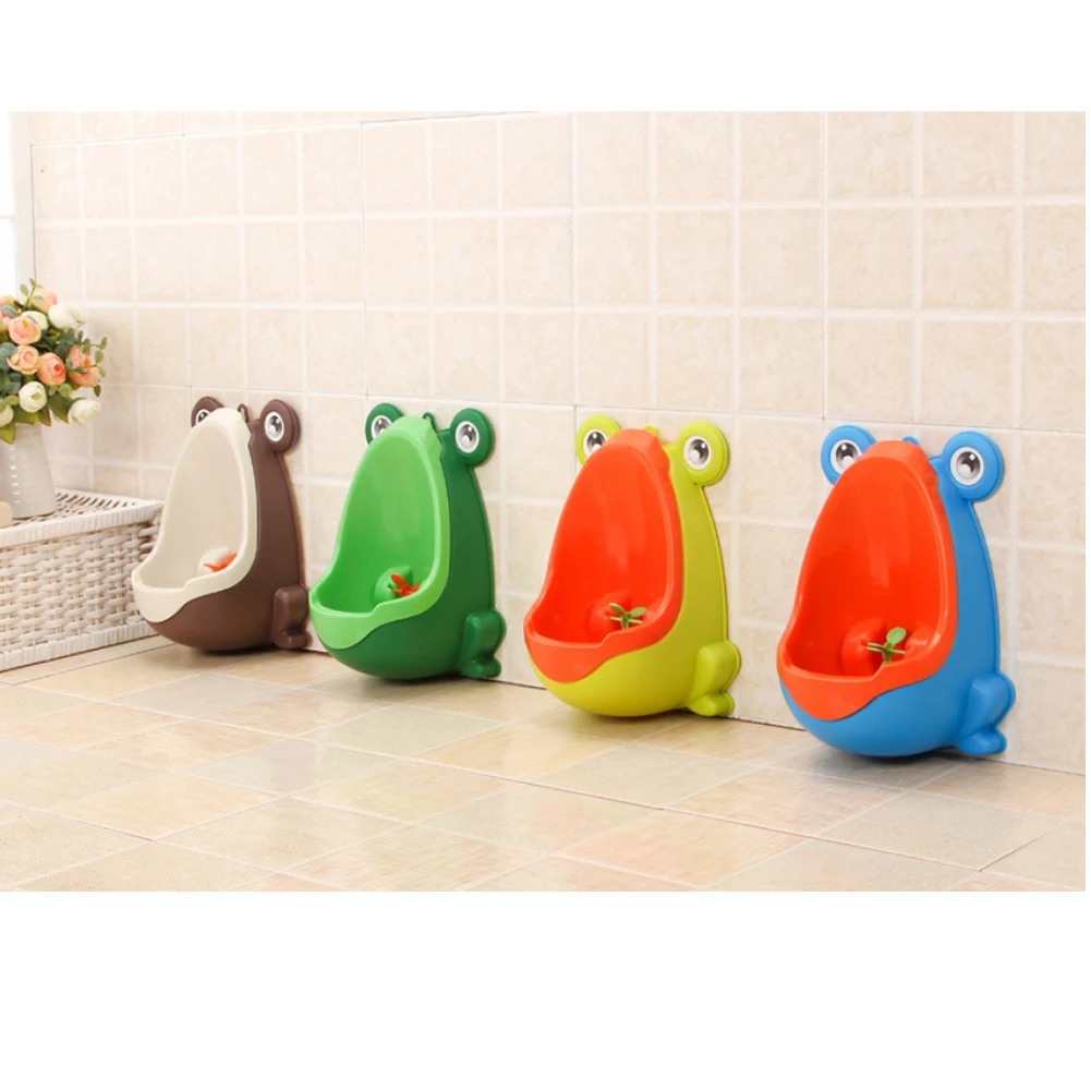 Cartoon Cute Baby Infant Toddler Potty Frog Plastic Baby Boys Children Bathroom Toilet Training Urinal for Kids Bath & Potty