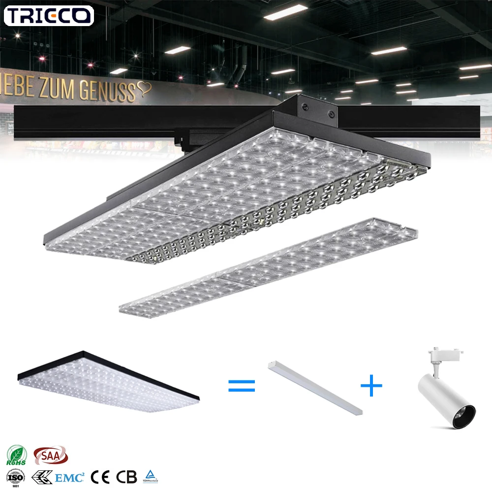 High Quality Adjustable Retail Shop Commercial Modern Led Industrial Lighting Square Track Lights