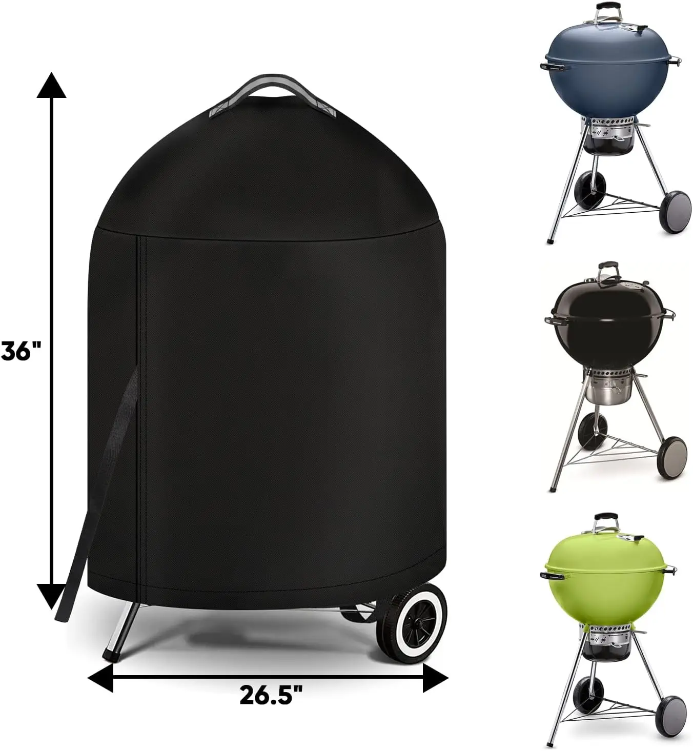 Round shape Grill Cover Heavy Duty Waterproof BBQ Cover  for Weber 22 Inch Charcoal Kettle-