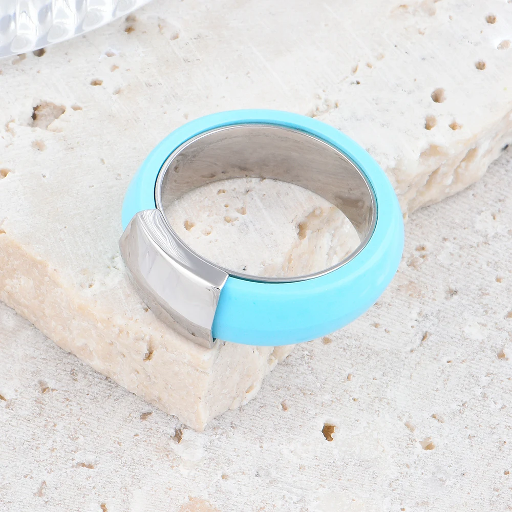 CC Jewelry Engagement Gold Wedding Rings Wedding Engagement Ring Pure Copper Brass Turquoise Rings
