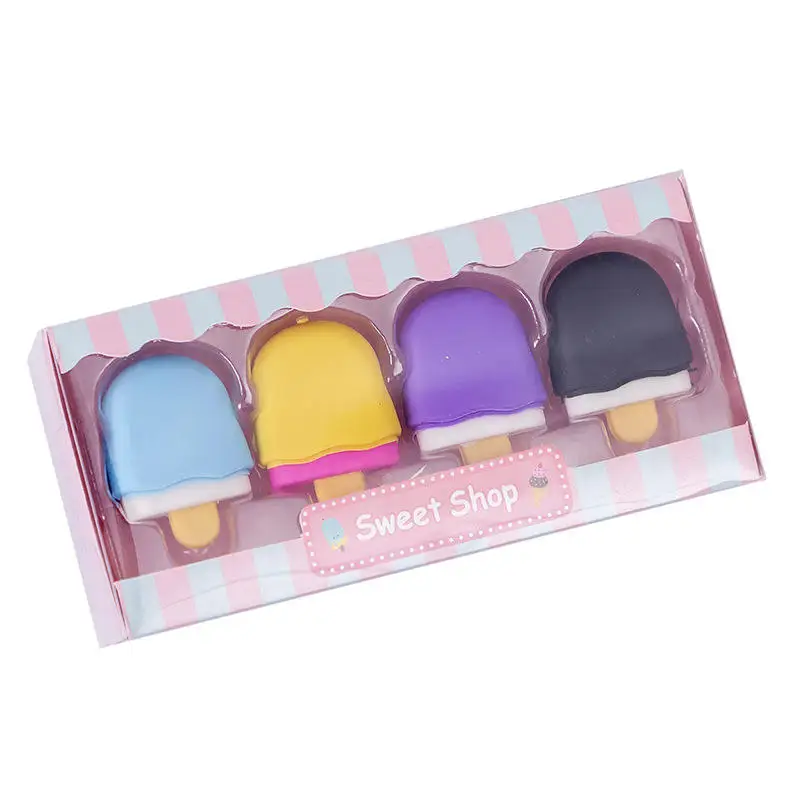 Hot Stationery Kawaii Ice Cream Cookies Shape Eraser Odm Oem 3D Pencil Eraser For Gift