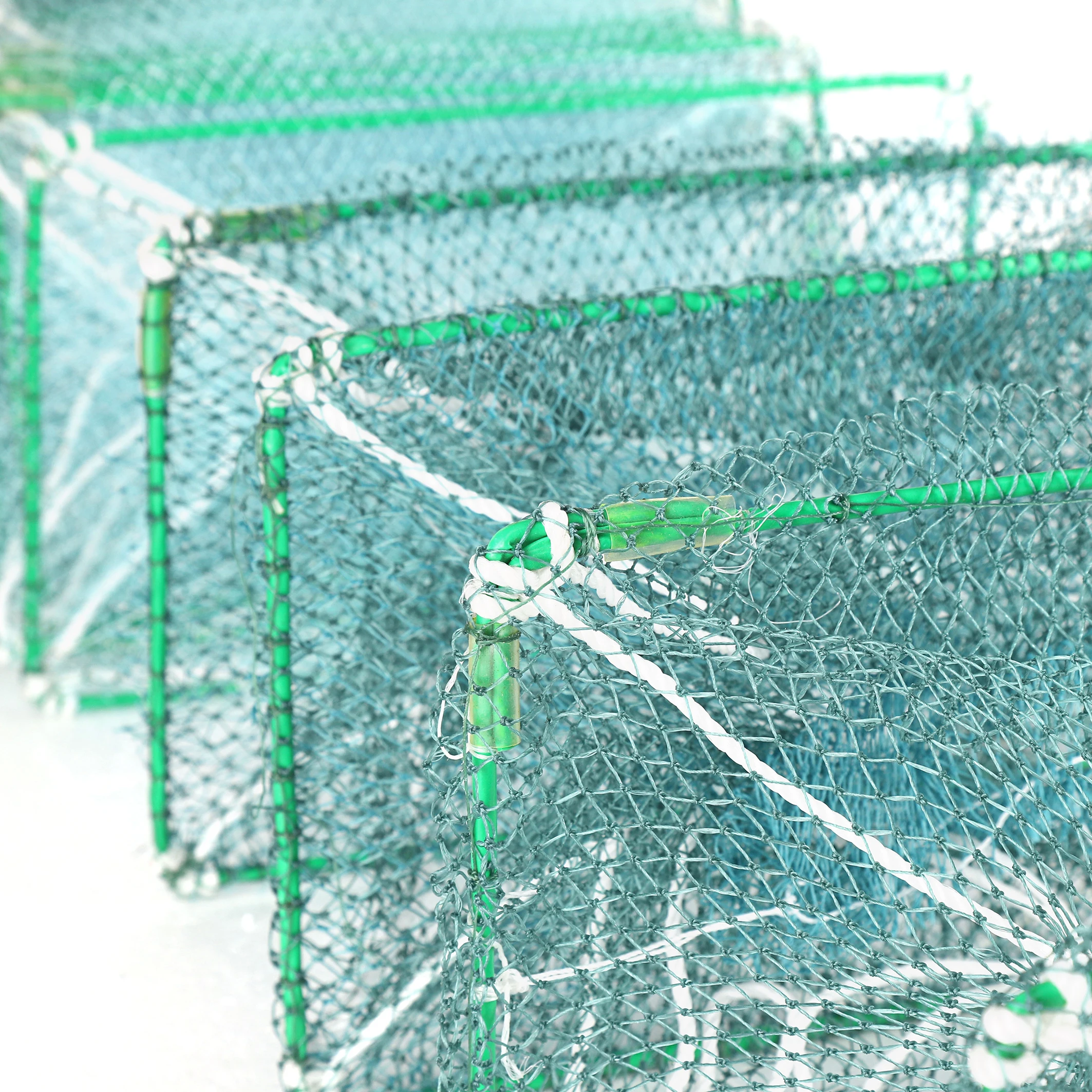 PE/Nylon Long Trap Fishing Multifilament Cage Cast Cage Fishing Farming Nets Sale Shrimp Trap Green Crabs