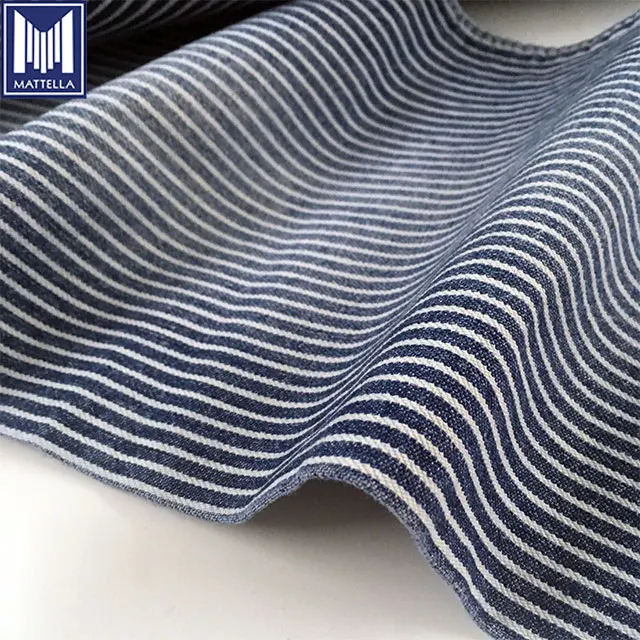 Traditional 100% cotton hickory stripe denim fabric dye for workwears shirts jeans pants