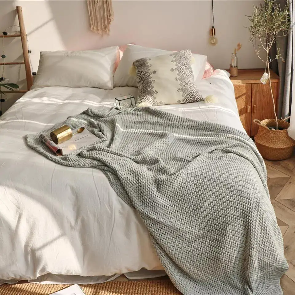 Высокое качество, оптовая продажа, супермягкое Хлопковое трикотажное одеяло для детей и взрослых, 59 Х70 дюймов