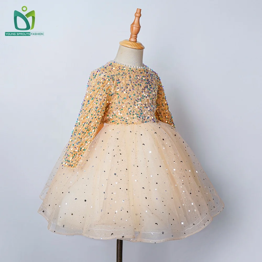 Teenage Girl Yellow Dress Prom Kids Royal Fashion Girls Dresses