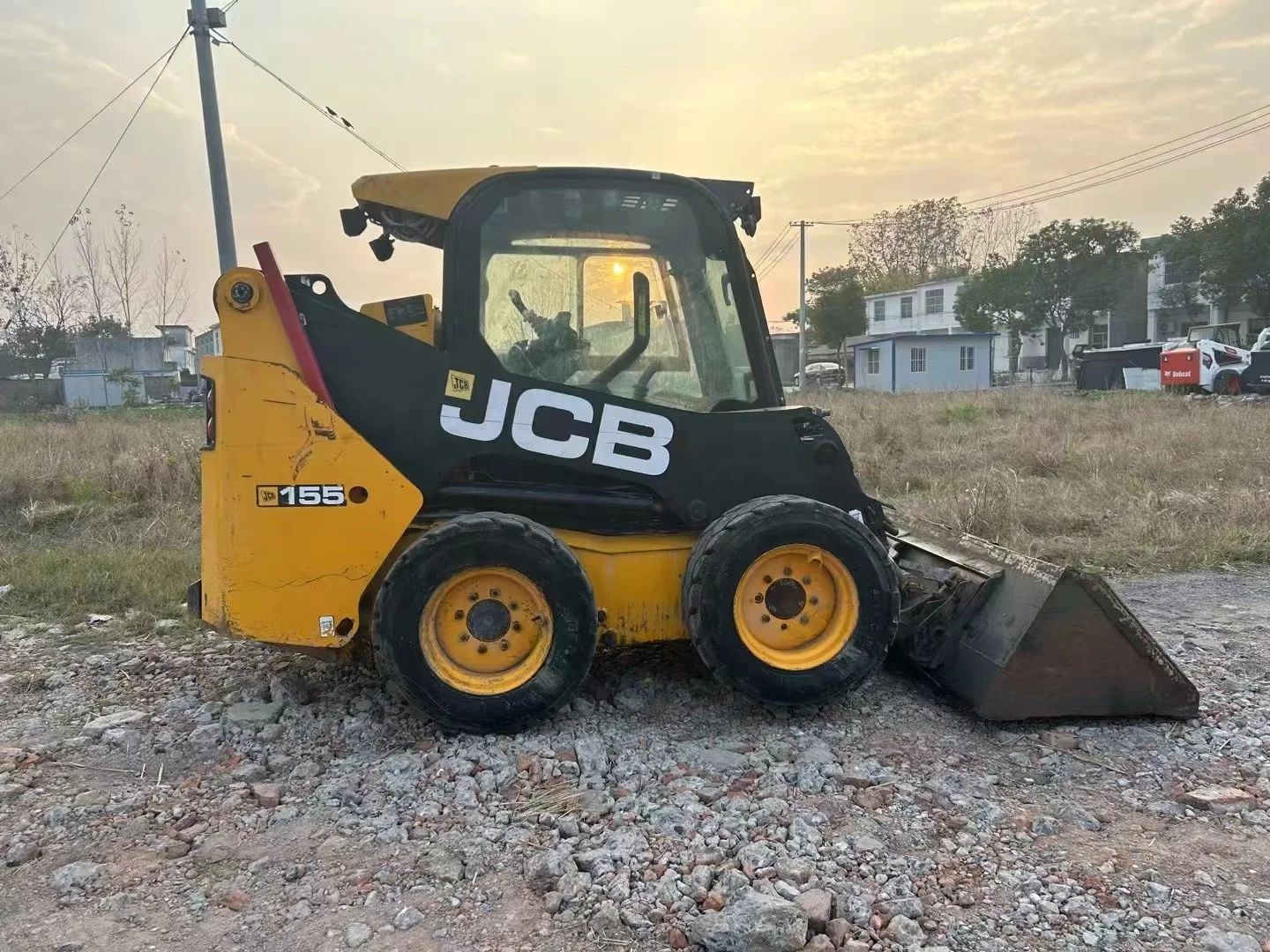 Original JCB 155 T3 4x4 Wheel Small Loader Used JCB 155 Mini Skid Steer Loader With Side Door And Single Arm Lifting For Sale