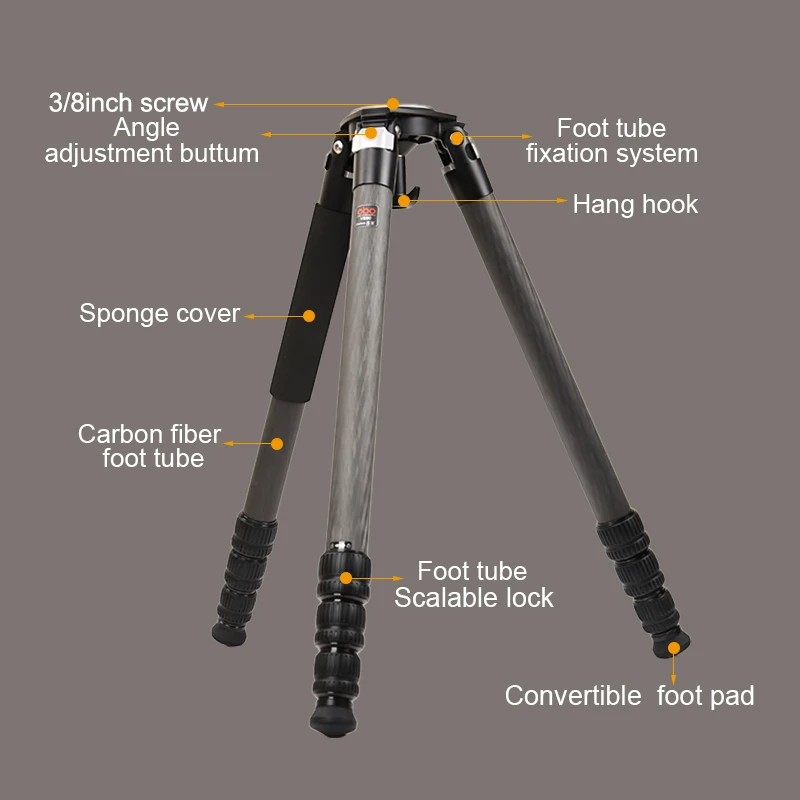 Big heavy duty carbon fiber stativ hunting tripod stand