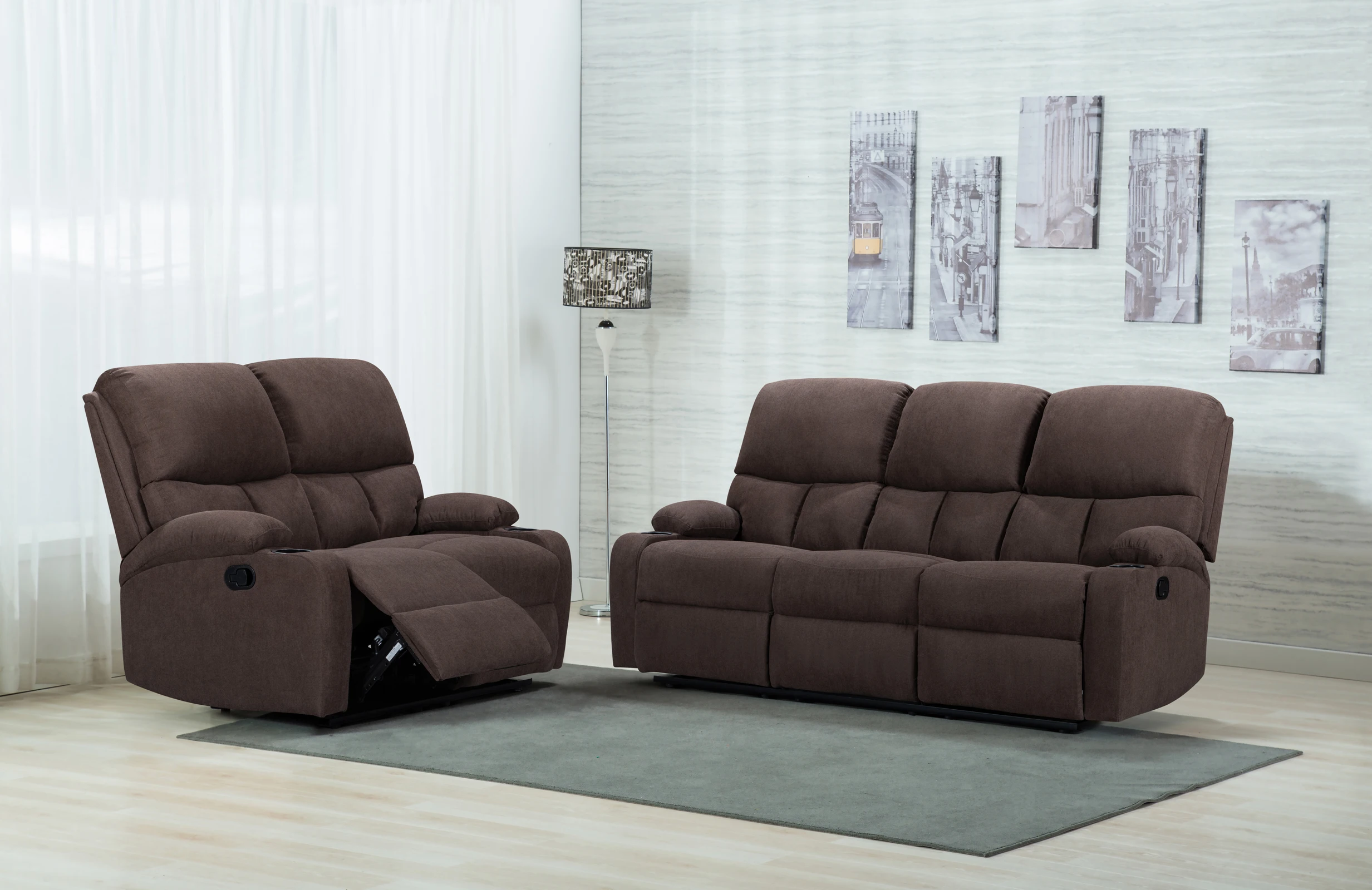 ENVIRONMENTAL PROTECTION PU and WATERPROOF hot sale factory direct 6 seaters 5 recliners leisure fabric recliner sofas