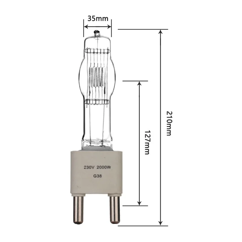 Морская галогенная лампа HoneyFly G38 230 в 2000 Вт 3000 CP/73 FKK капсулах прозрачная аэродинамическая фокусировка сценическое освещение пленка и