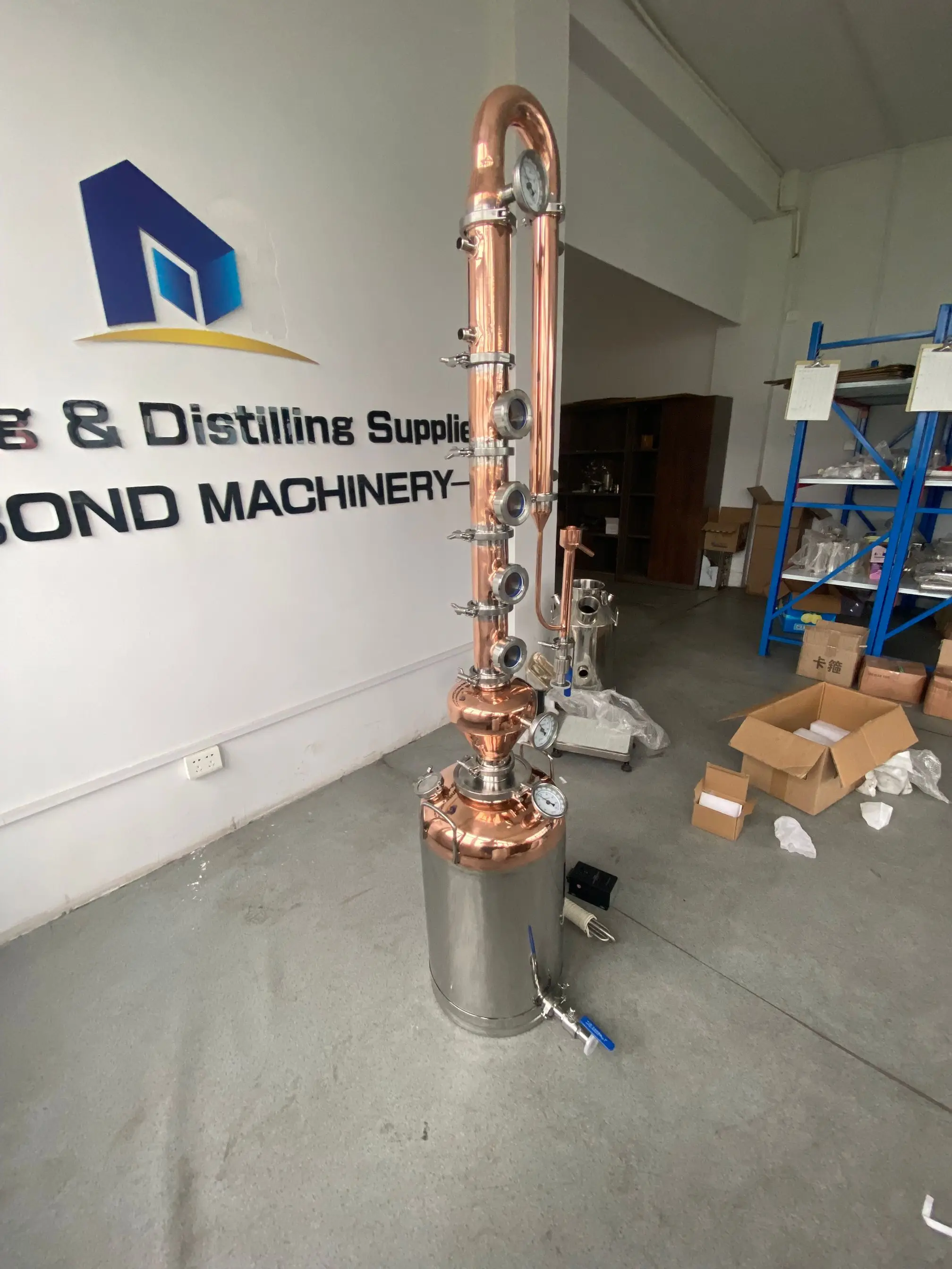 Home use small red Copper column still distillation equipment for sale