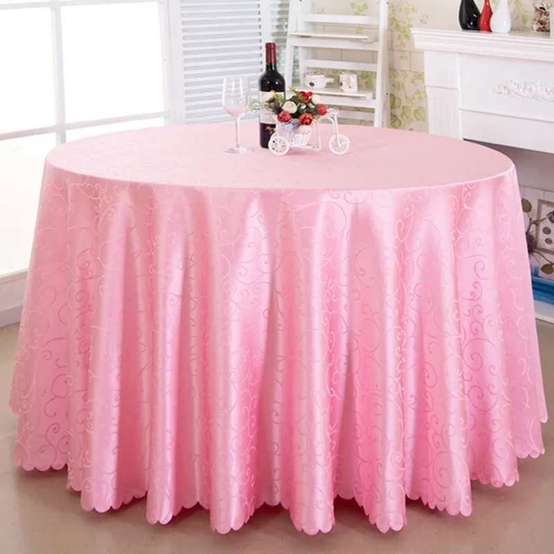 Table Covers Table Cloth White Tablecloth Wedding Custom Damask Tablecloth Jacquard Round Tablecloth 200 CM