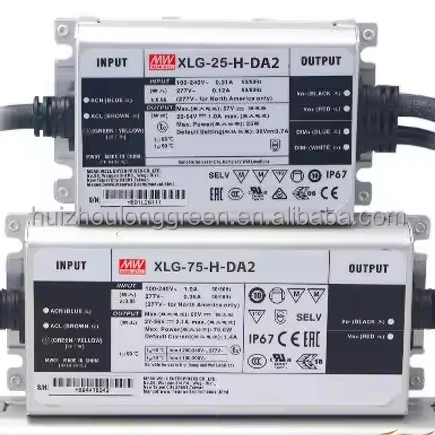MeanWell XLG-DA2 Series DALI2 Dimmable LED Driver 50w 75w 100w 150w 200w 240w 320w 12v 24v IP67 Waterproof LED Driver