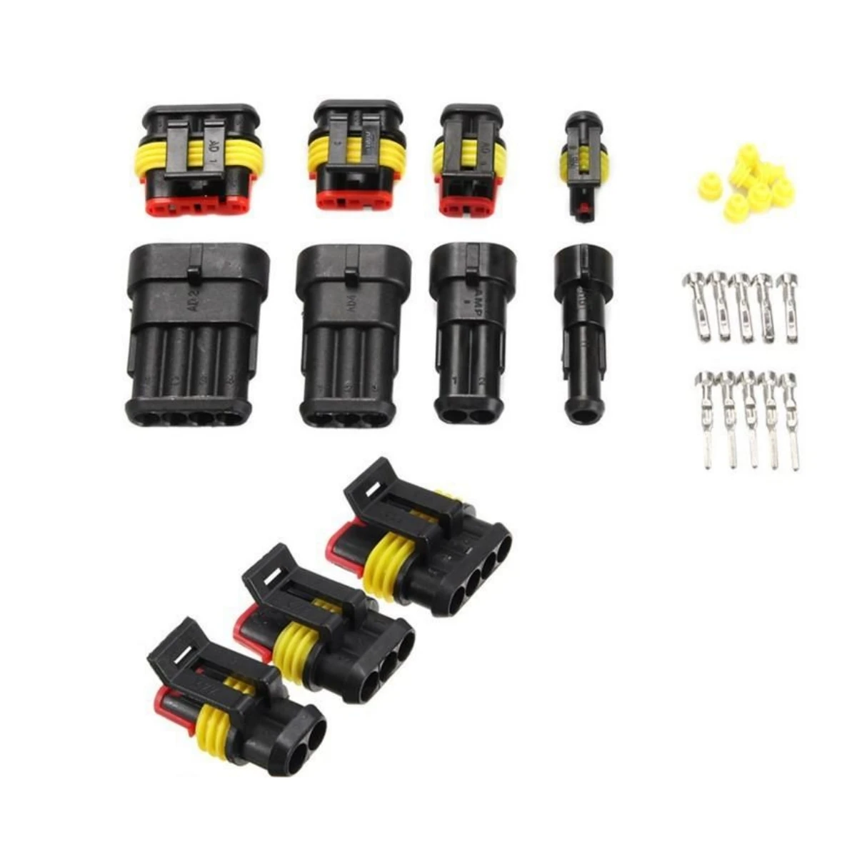 Automotive waterproof connector sets 1.5 series connector HID male and female plug 216pcs