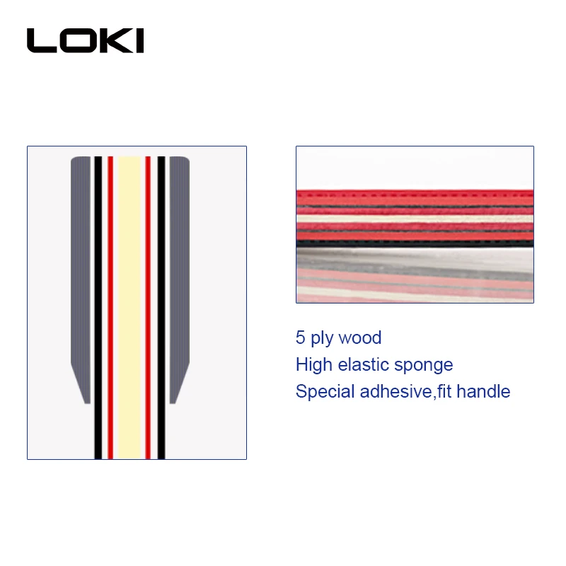 Ракетка для настольного тенниса LOKI 3 звезды из тополя, ракетка для пинг-понга, ракетка для настольного тенниса