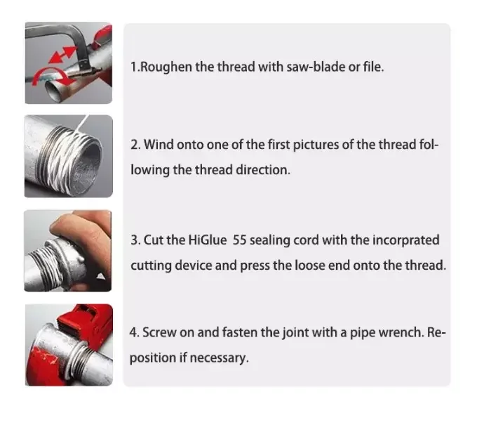 pipe sealing cord For Teflonning Plumbing Gas Oil Water Pipe High temperature resistance PTFE Thread Seal Tape