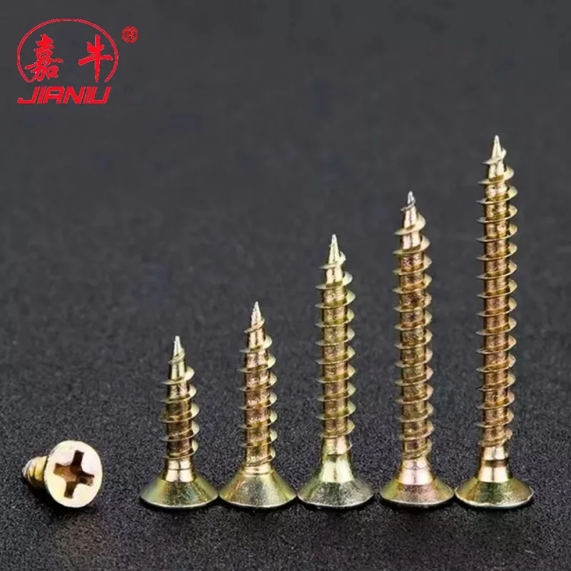 Высококачественные винты из ДСП, оцинкованные винты из ДСП, мебельные фитинги, метрические крестовые встраиваемые Винты с потайной головкой