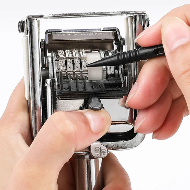 New-YC Large Font 4-Digit Carton Office & School Self-inking Date Automatic Numbering Machine