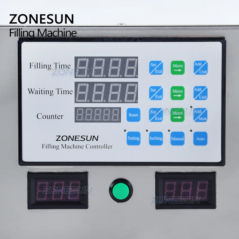 ZONESUN 2 Heads Perfume Water Juice Essential Oil Electric Digital Control Peristaltic Pump Liquid Filling Machine 3-2500ml