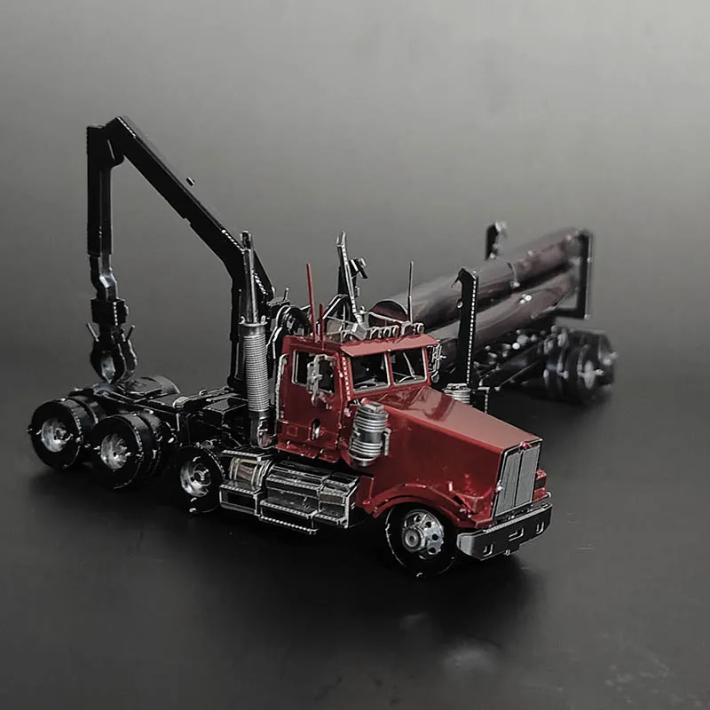 Factory Wholesale Crazy Model 3D All Metal Stainless Steel Model DIY Toy Puzzle Building Blocks Wood Trailer 3D jigsaw puzzles