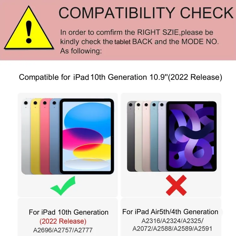 Wireless Keyboard With Touchpad For iPad 10.9 Inch 10th Gen 2022 For iPad 10 Generation Keyboard Case With Pencil Holder