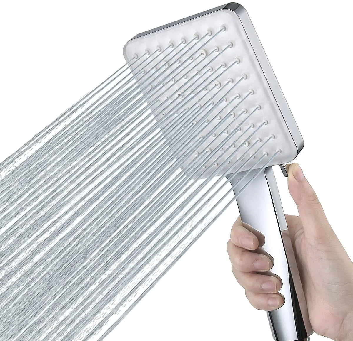 Насадка для душа высокого давления для ванной с 6 режимами работы мощная насадка для душа большая Регулируемая квадратная насадка для душа