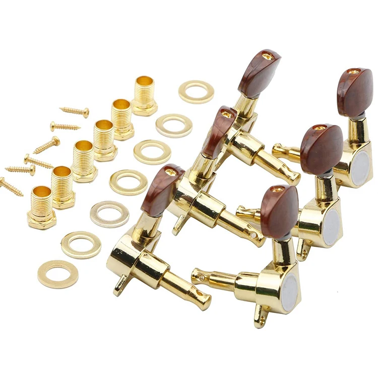 3R3L Sealed Golden Guitar String Tuners Tuning Keys Pegs Locking Tuners Tuning Machine Guitar