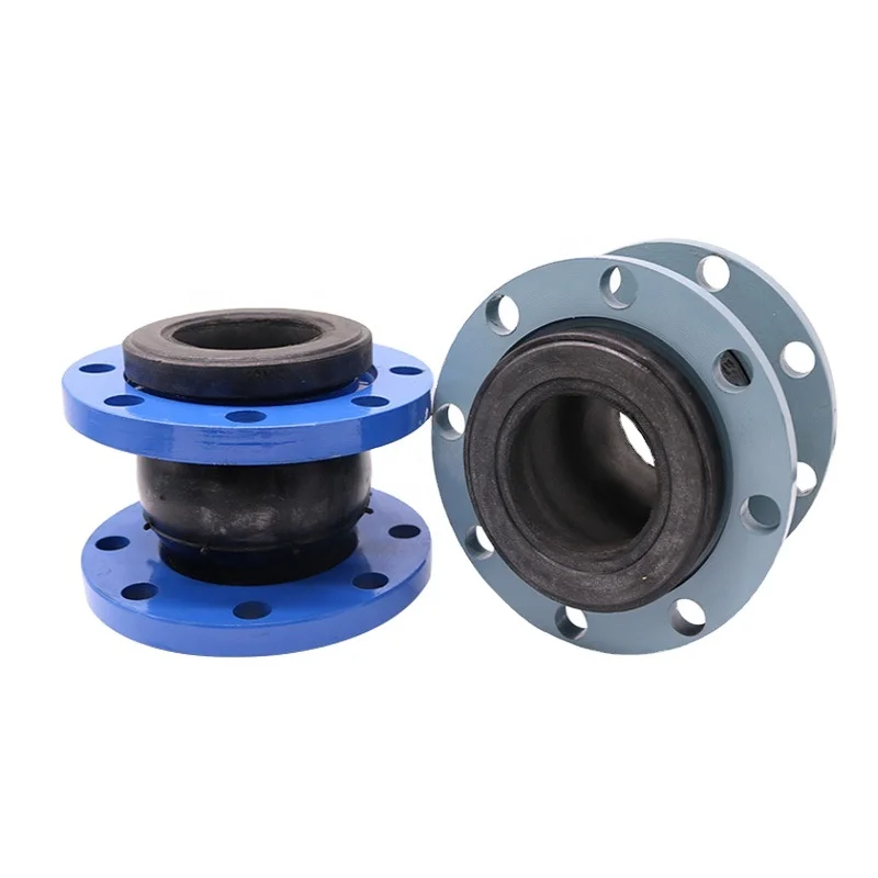Free Sample food grade flexible rubber joint Connector Pipeline Bellows Compensator Price EPDM flanged Rubber Expansion Joint