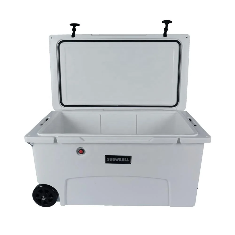 145L outdoor fishing camping Ice Chest ice cooler box Rotomolded coolers with wheels