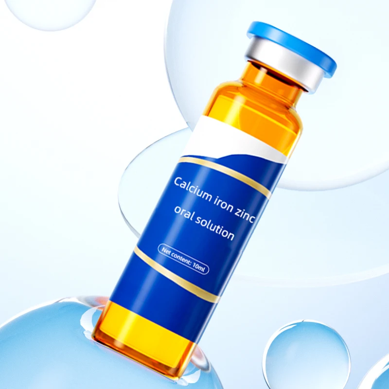 OEM own brand Calcium iron zinc oral liquid calcium supplements improve skin and nail health immune support
