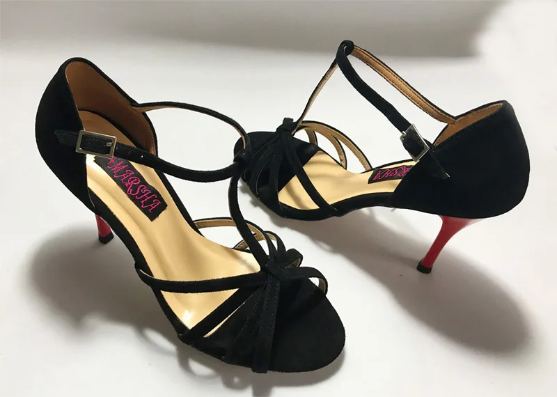 Туфли для танцев Аргентины Танго с кожаной жесткой подошвой T6256BS пикантные туфли для вечеринок