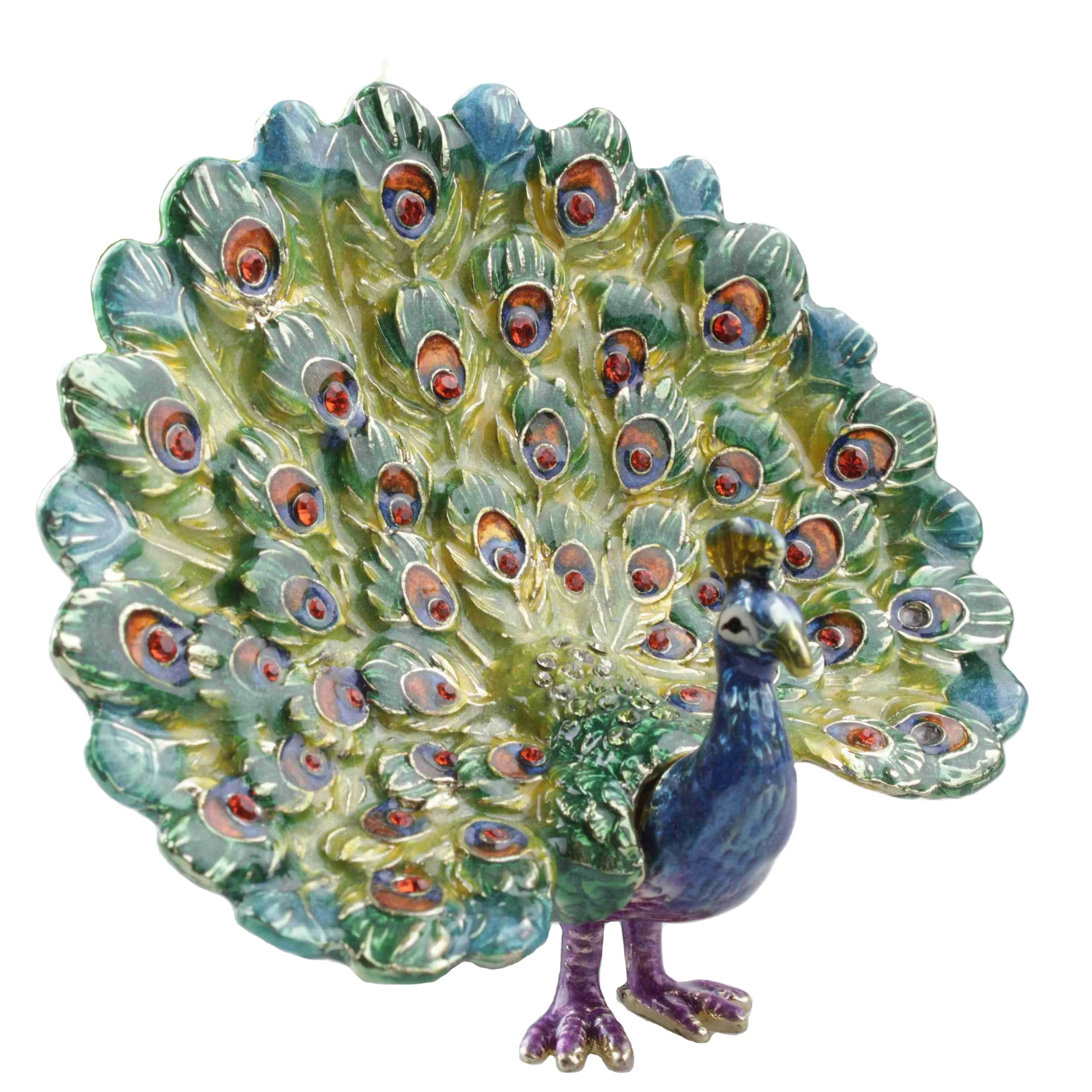 Лидер продаж 2021, роскошная шкатулка для ювелирных изделий, подарочные коробки, изысканная коробка для украшений с павлином