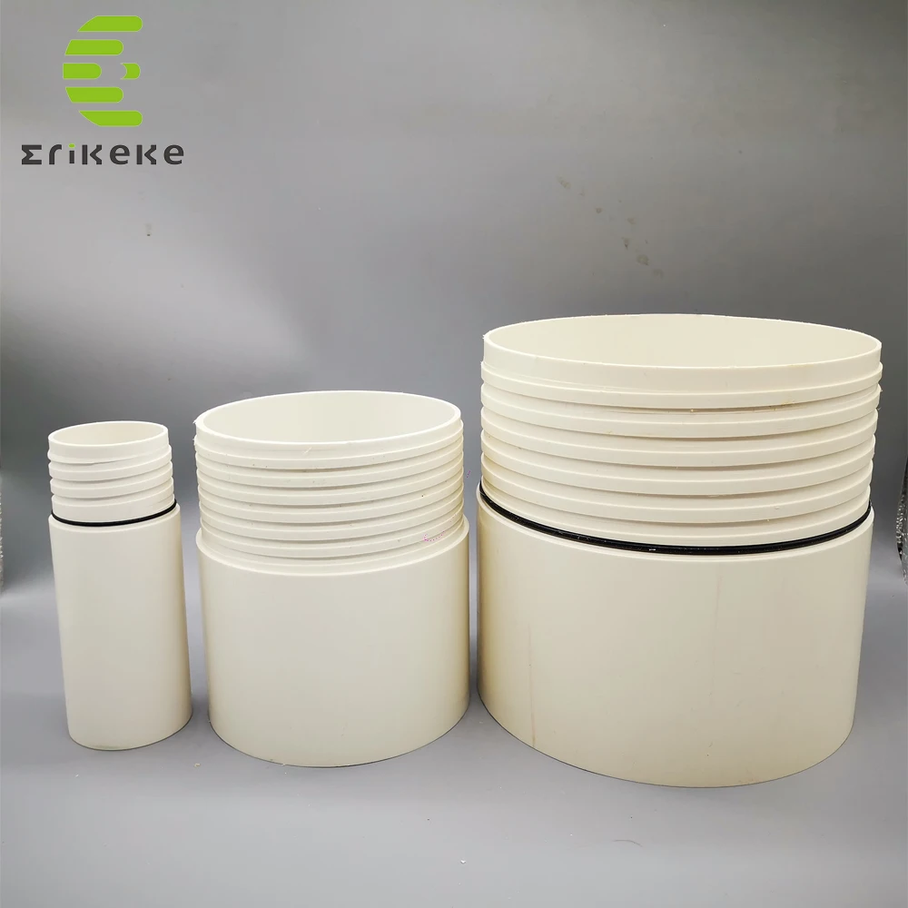 Professional Supply OF Sch40  PVC Drain Sleeves And Screens 5 Inch 6 Inch 8 Inch  UPVC Well Pipes For Borehole