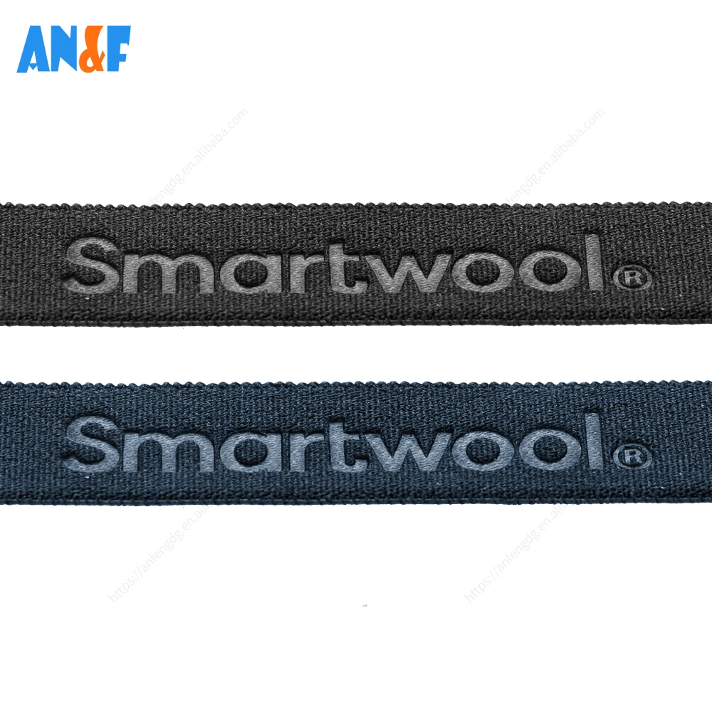 Удобная приятная для кожи рельефная 3d эластичная лента нейлоновая жаккардовая тесьма брюк нижнего белья пользовательские лямки сумок наплечный логотип