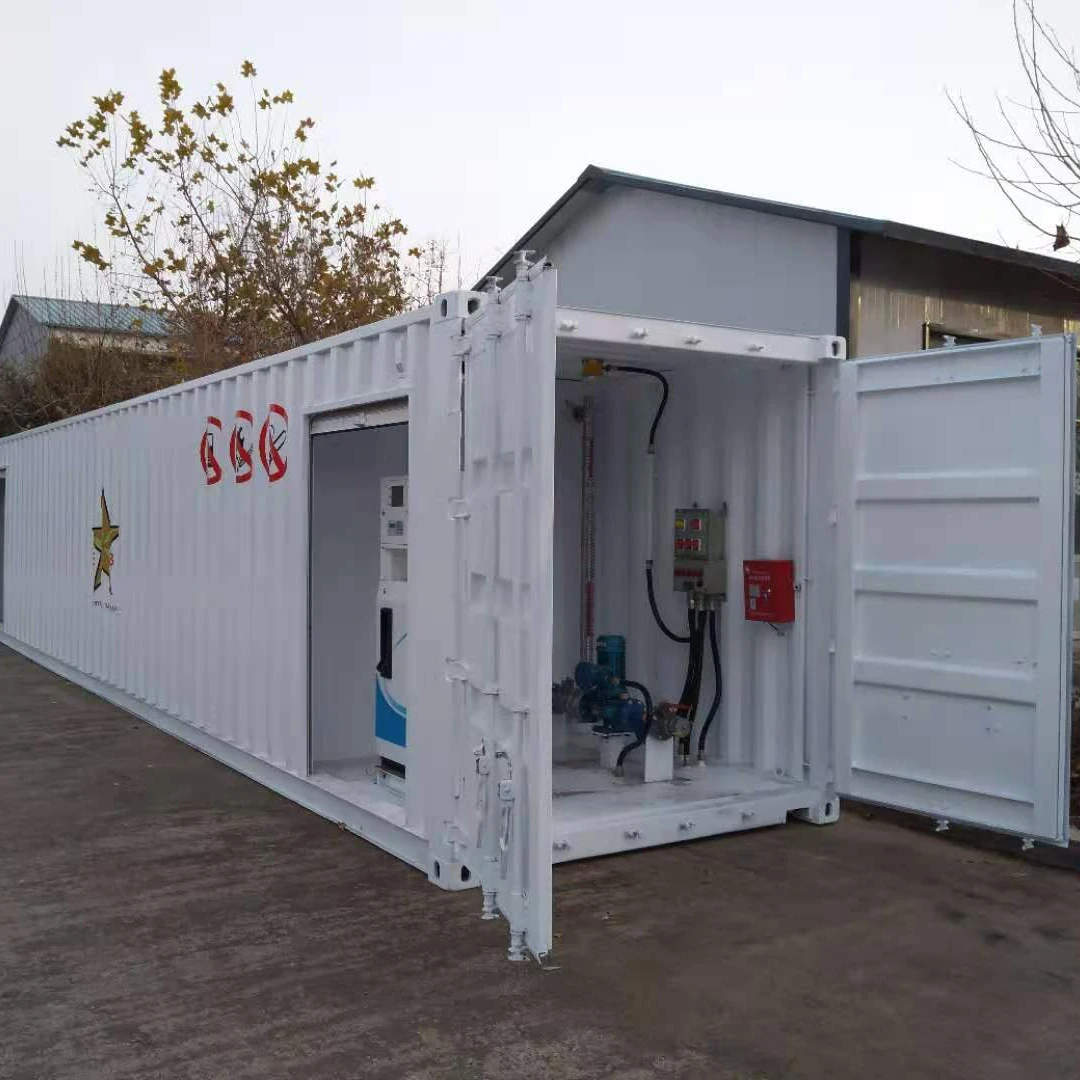 Petrol Fuel Filling Station Container Storage Tank Mobile Fuel Tank Filling Station Skid Mounted filling station