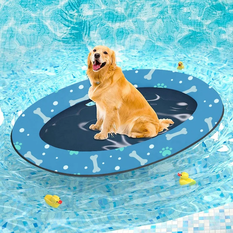 Pets Swimming In The Pool Pet Pool Float High Quality Inflatable Dogs Floating Raft Bed