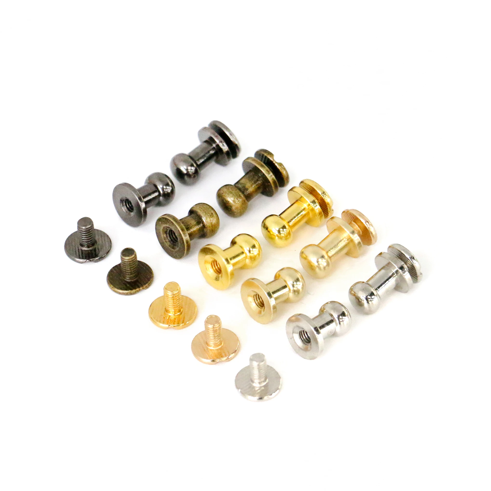 Wholesale Handbag Screws Alloy Round Head Button Studs Screw Rivet for Leather