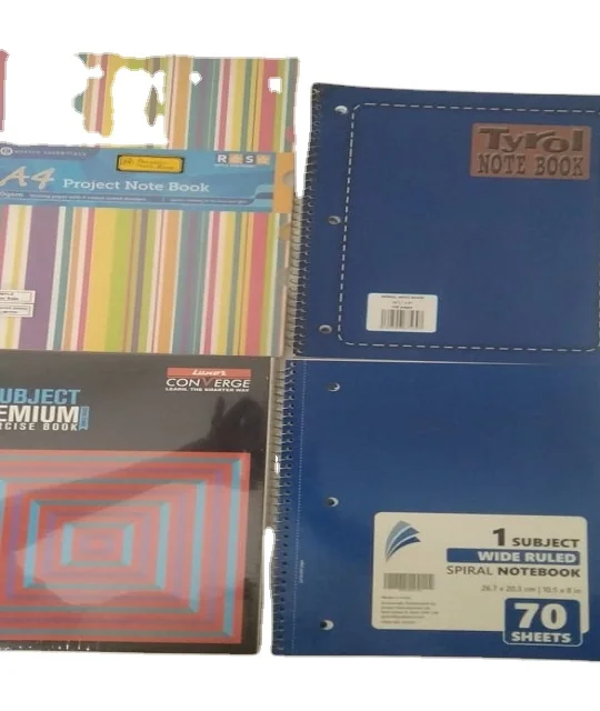 Premium Quality Subject Notebooks with three hole punched text paper and microperforation