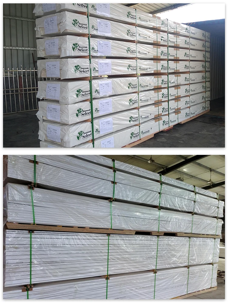 White Primed Wall Skirting Border Water Resistant Wall Skirting Board With The Wall