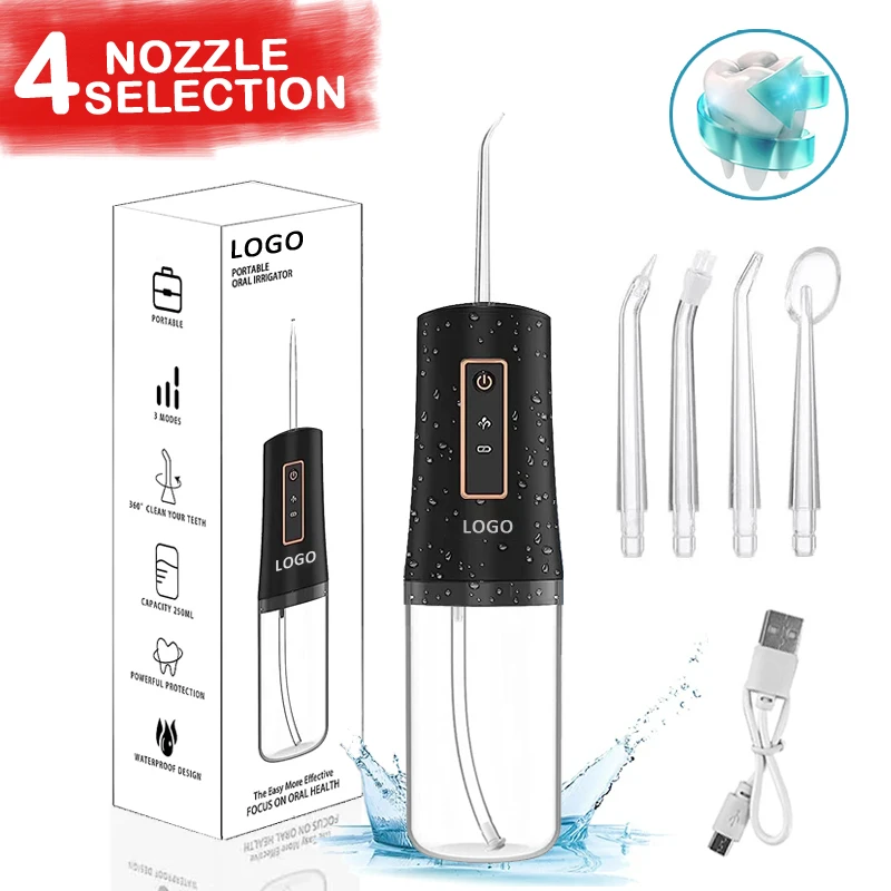 Portable IPX7 Waterproof Oral Irrigator Home Travel Rechargeable Dental Floss Water Flosser