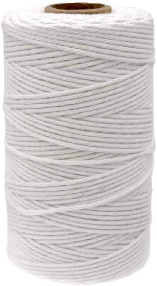 2mm  200m Natural Beige White Twisted 100% Pure Cotton Cord Rope DIY Crafts Macrame String