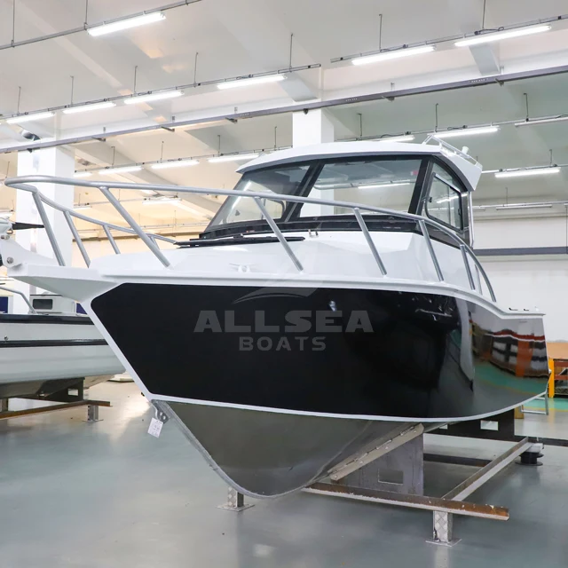 Profisher boat 7.5m ce approved aluminium cabin extreme fishing boat for sale