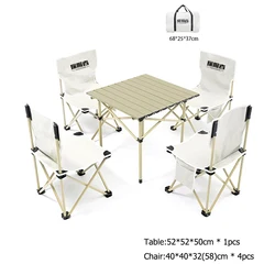 Lightweight Aluminum Folding Table and Chair Set Outdoor Portable Cheap Folding Chair With Carry Bag