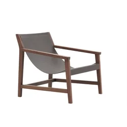 Top Grade Leather Art Design Modern Simple Single Sofa Chair Leisure Chair Lazy Sofa Reclining Chair Living Room Furniture