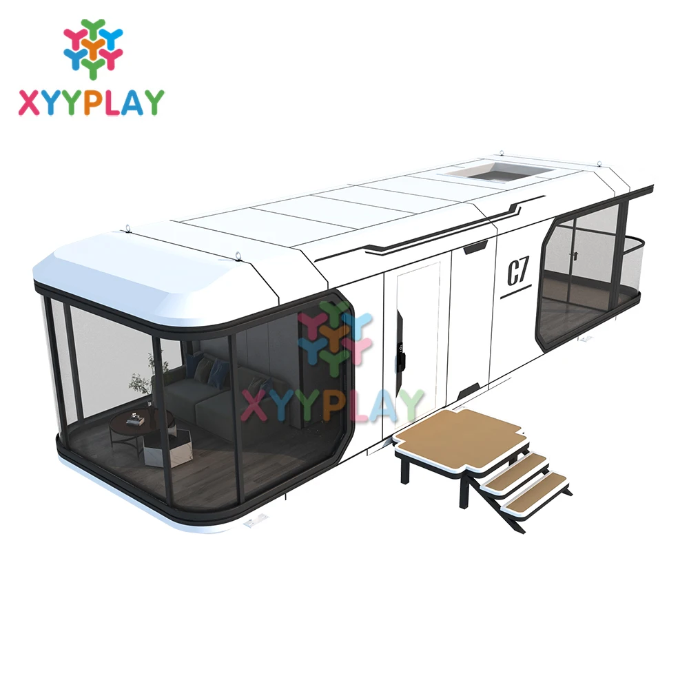 Seismic-Resistant Prefab Cabin: Wholesale Modern Tiny House with Sleeping Capsule