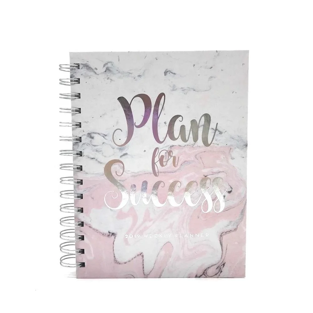 
Custom fancy paper spiral notebook with colored index tab divider and planner 
