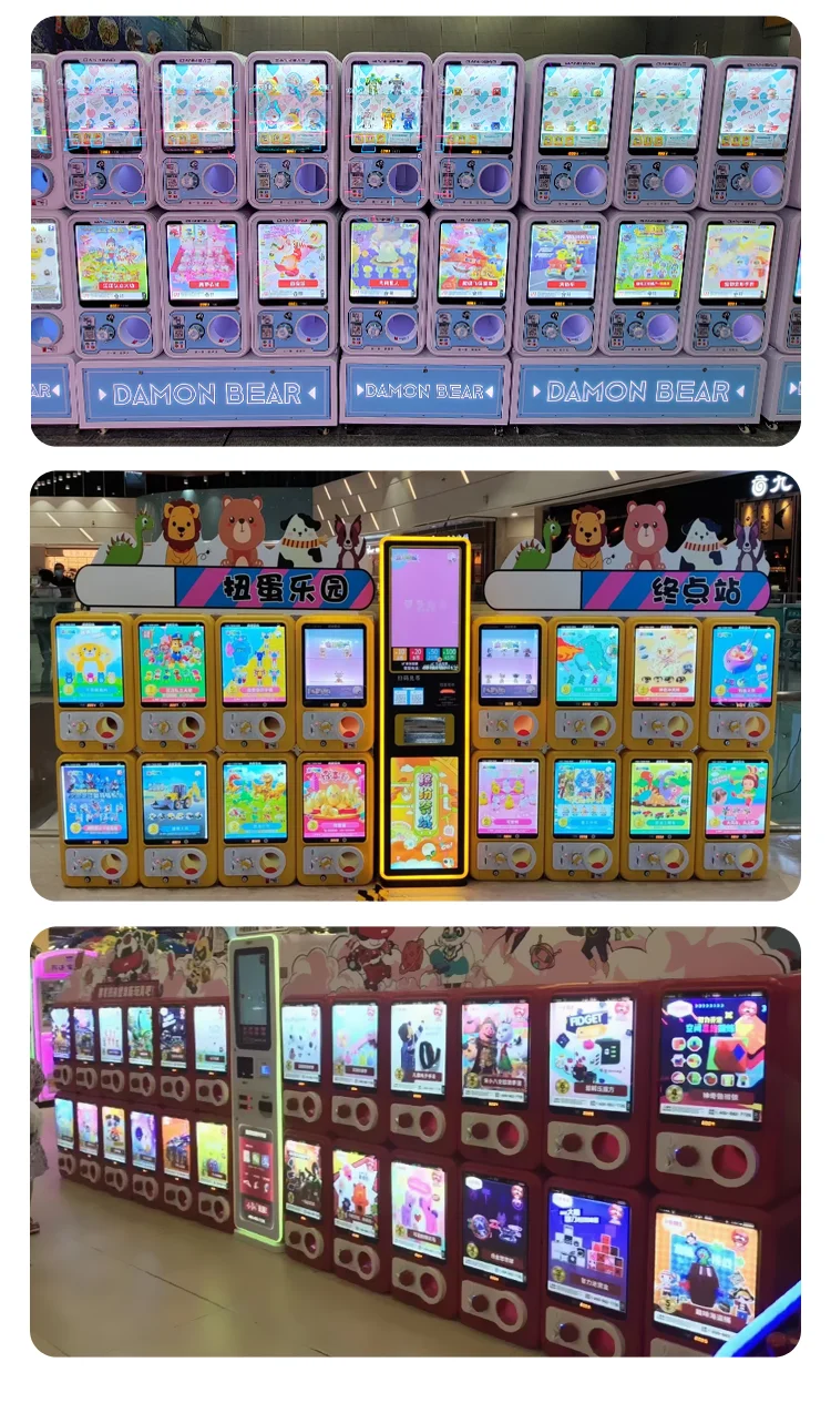 Japan style Shopping mall surprise twist egg Capsule Vending Machine White Color Token Operated Gachapon Machine