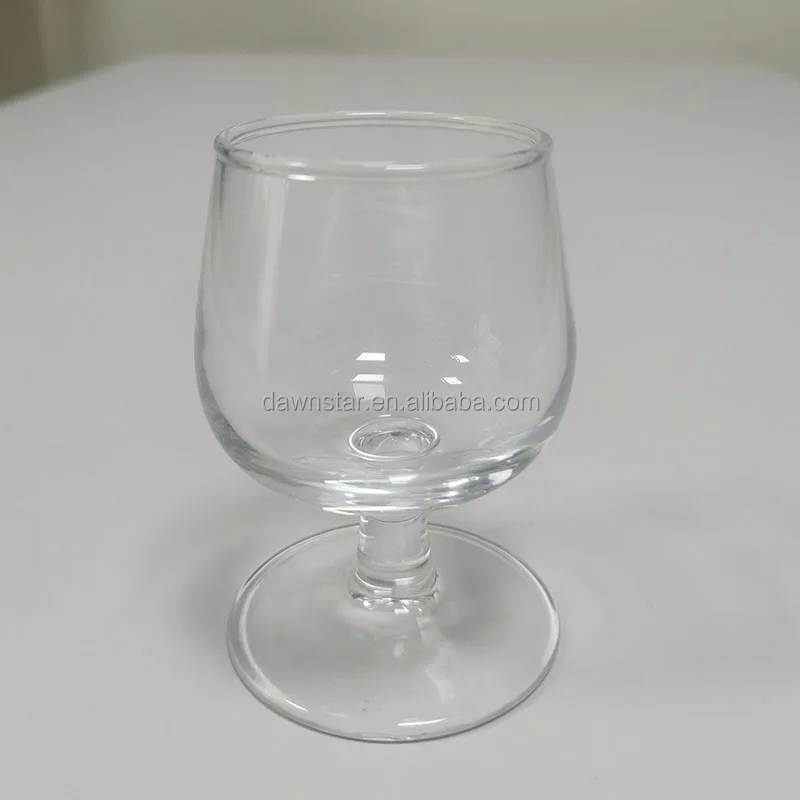 Mini custom logo 95ml 3oz wine glass stemmed transparent clear tequila shot glass cup