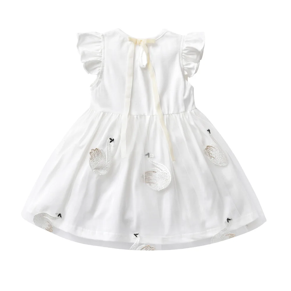 Baby Girls Ruffle Cute Dress Princess Mesh Party Sundress with Headband